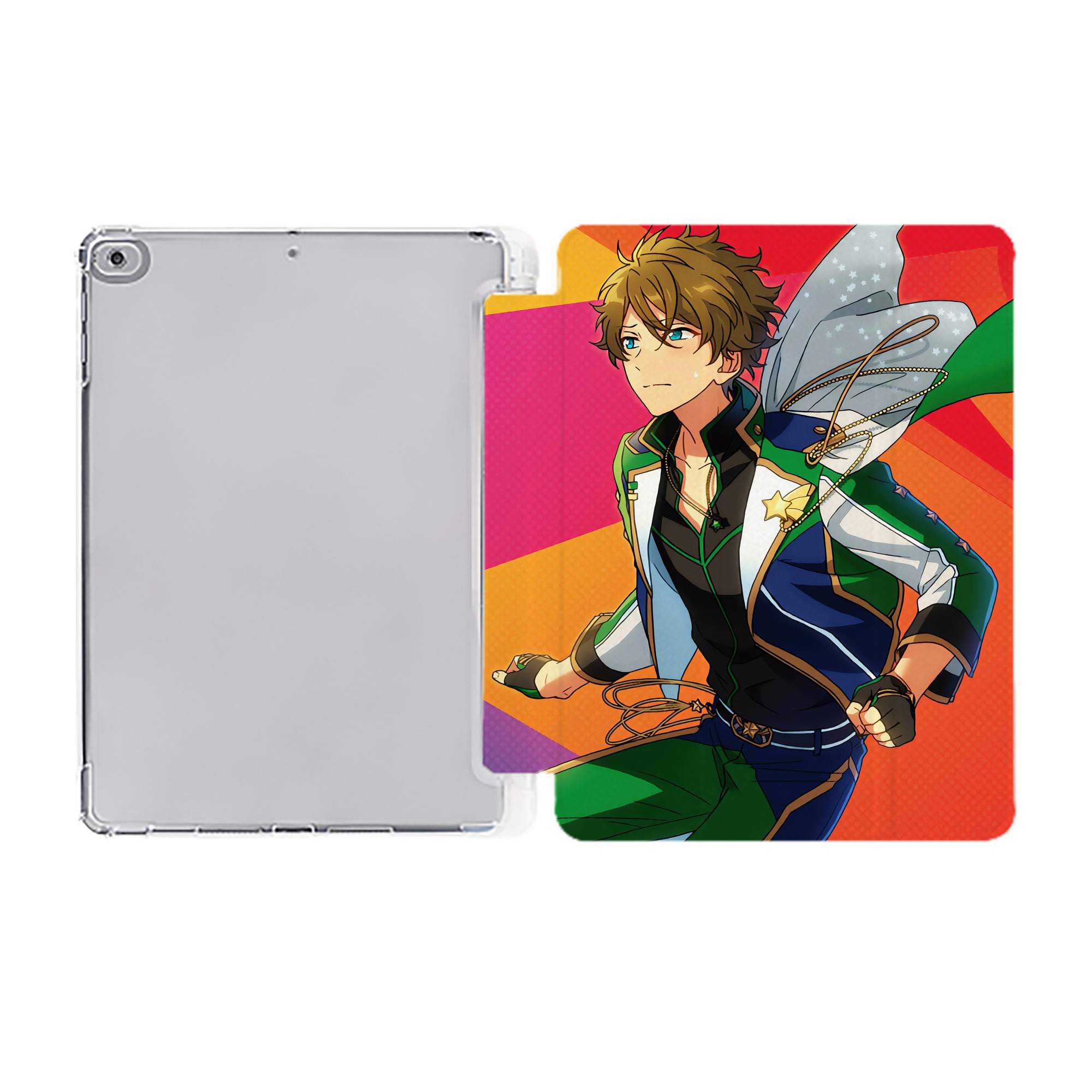（画像用） あんさんぶるスターズ! Ensemble Stars IPad ケース ペン収納付き 三つ折りスタンド PUレザー×シリコン 対応機種9.5/10.5/10.9インチ
